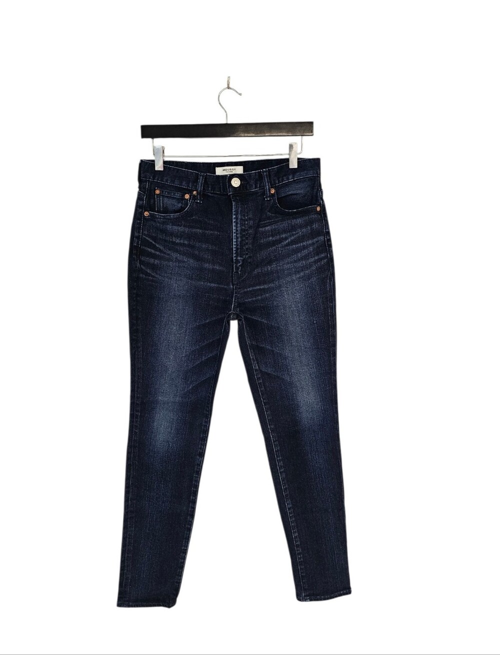 Moussy Vintage High Rise Skinny Ankle Dark Blue Jeans 29 Preowned